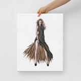 Canna Maxi Slit-Dress Canvas Print