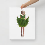 Canna Midi Pouf Canvas Print