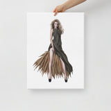 Canna Maxi Slit-Dress Canvas Print