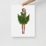 Canna Midi Pouf Canvas Print