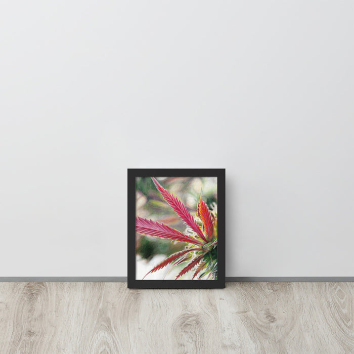 Papaya Flower Framed Photopaper Print